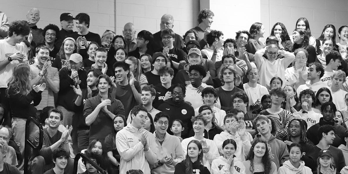 The bleachers were packed for the NESCAC championship game in Bowdoin's Morrell Gym.