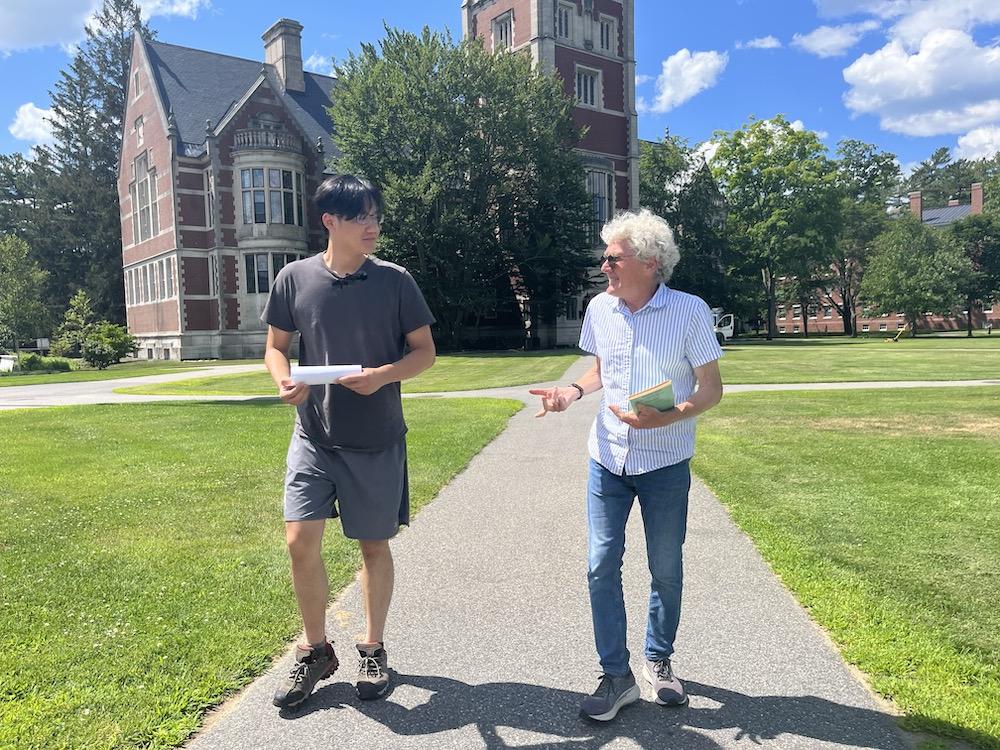 Professor Paul Franco and student Chengkai Gu 